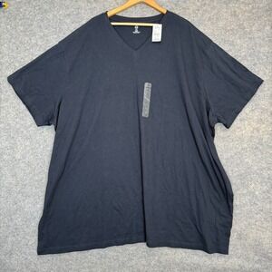 HB Shirt Mens Big Tall 7XL V Neck Short Sleeve Dark Navy Blue Tee Tshirt NEW